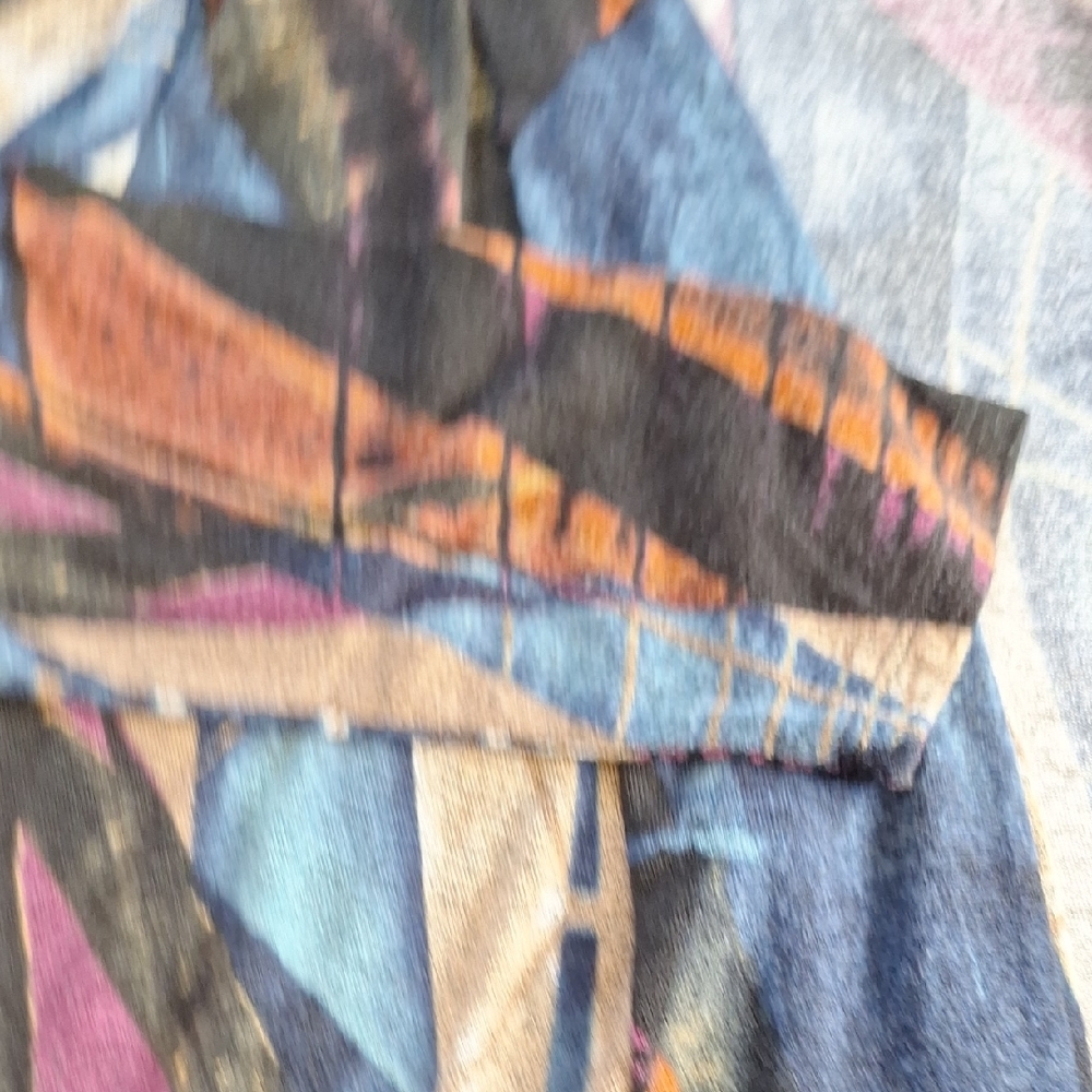 Geometric Pattern Open-Front Cardigan - Picture 5 of 9